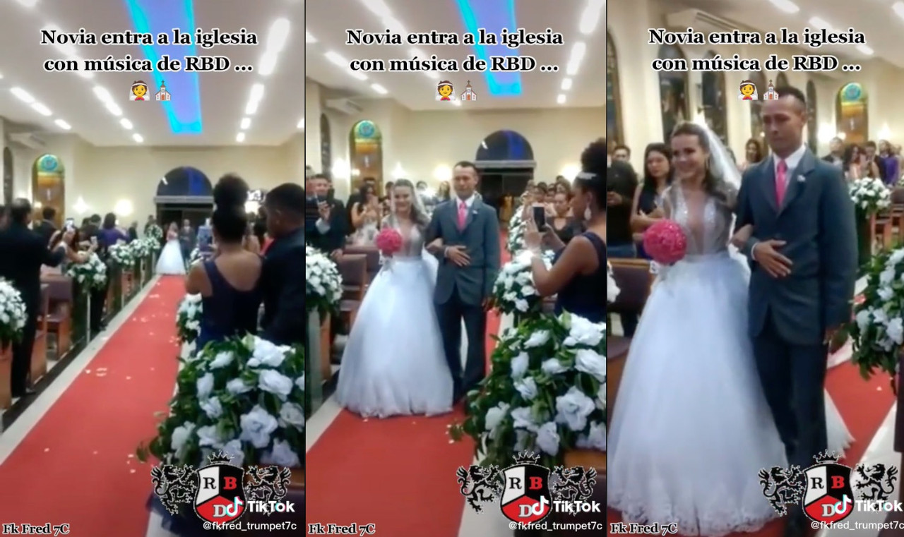 Novia llega al altar con canción de RBD, “Sálvame”, y se hace viral