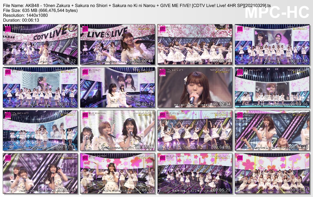 AKB48 - 10nen Zakura   Sakura no Shiori   Sakura no Ki ni Narou   GIVE ME FIVE! [CDTV Live! Live! 4H