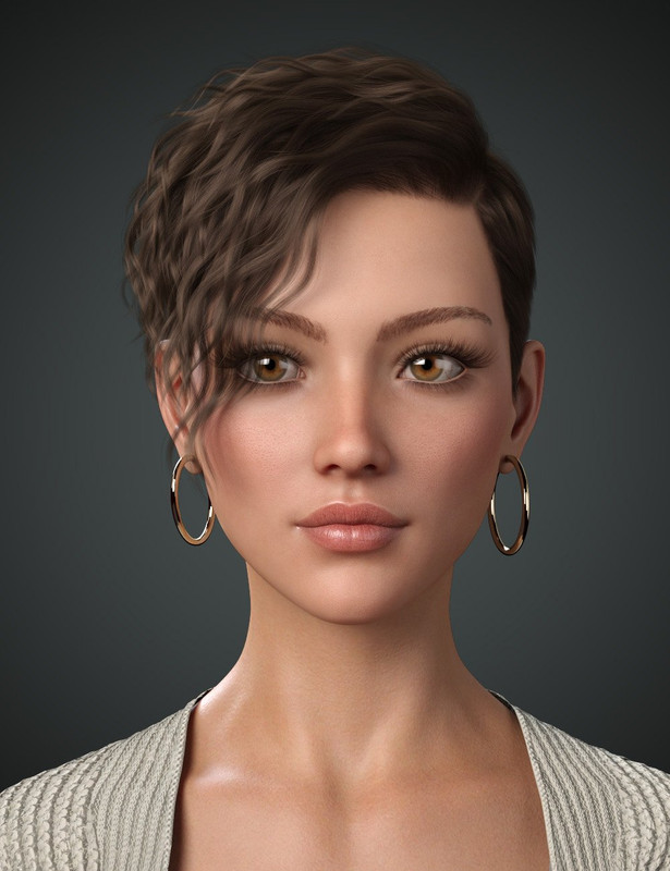 Beatris Hair For Genesis 8 and 8.1 Female