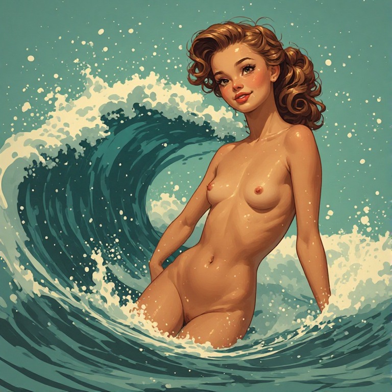 Pin-Up-style-Nakked-Young-Girl-(10)