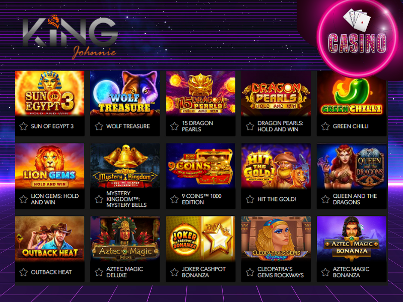 King Johnnie Casino Game Selection