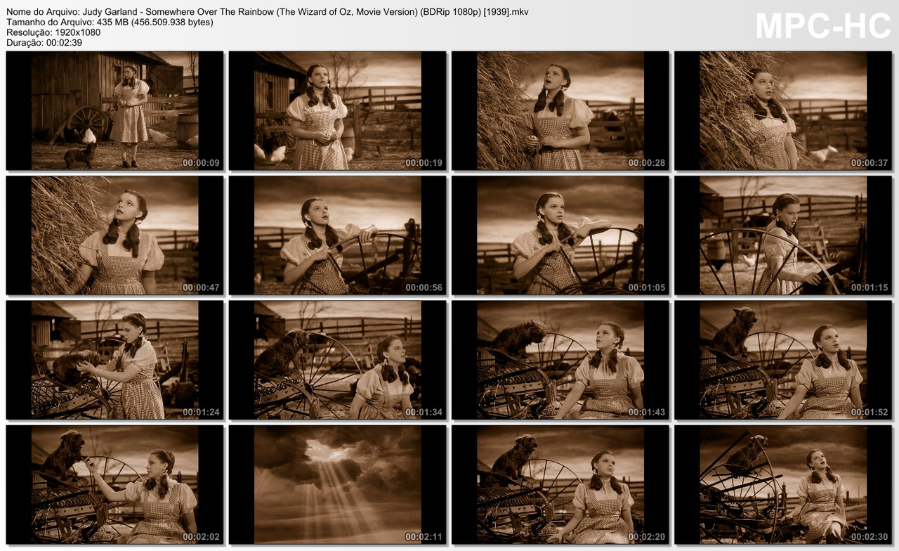 Judy Garland - Somewhere Over The Rainbow (The Wizard of Oz, Movie Version) (BDRip 1080p) [1939]