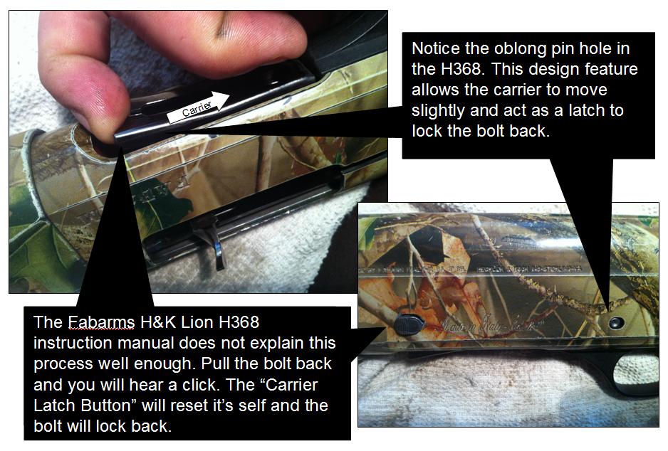 H368 Carrier Locking Instructions