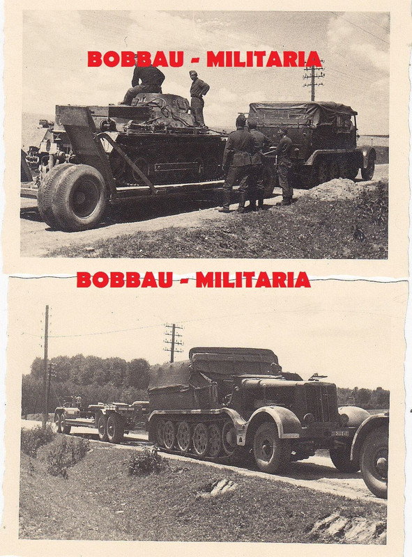 Panzer I verladen auf Tieflader Sonderanhänger Z