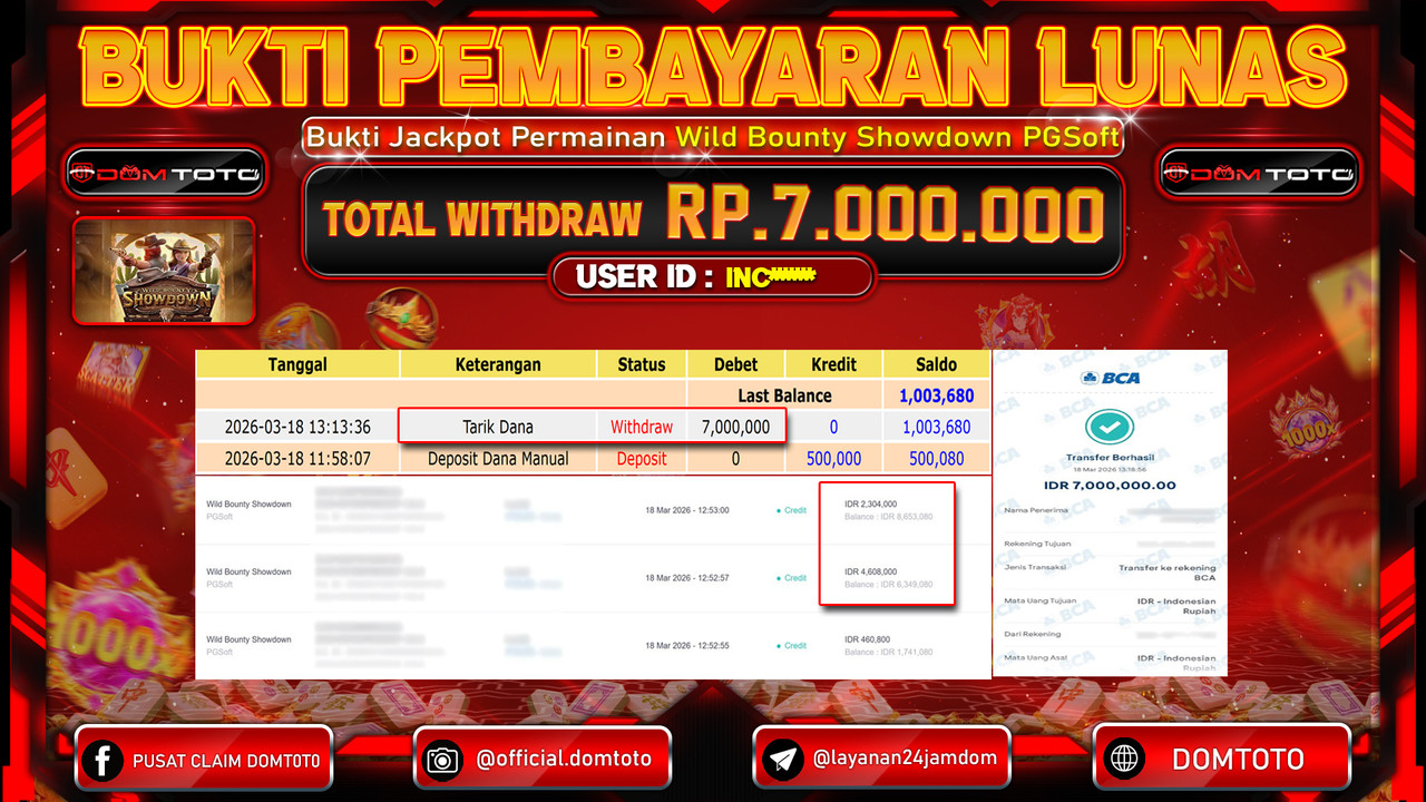 JACKPOT SLOT Wild Bounty Showdown PGSoft 18 MARET 2026