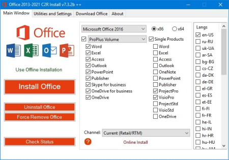 Office 2013-2021 C2R Install / Install Lite 7.3.2b Office 2013-2021 C2R Install / Install Lite 7.3.2b