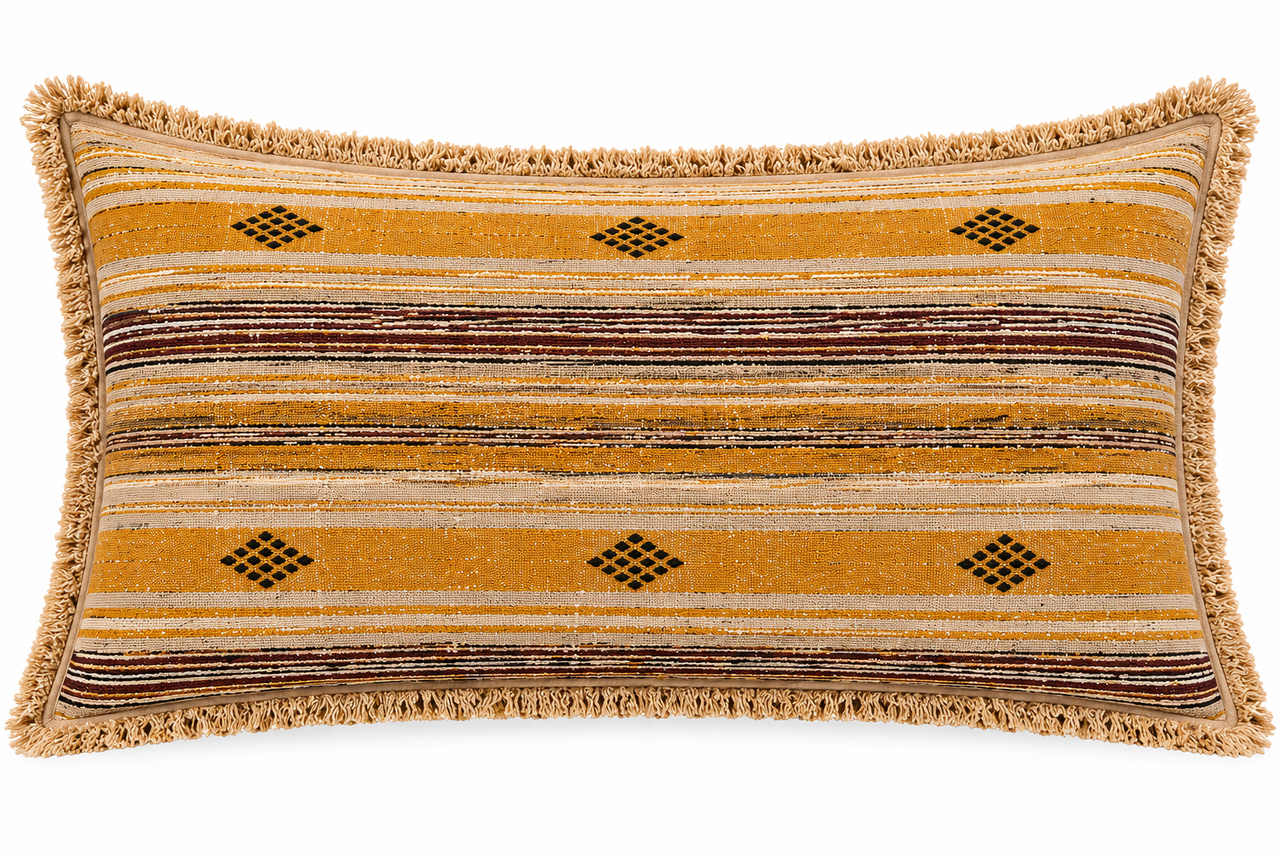 Mustard Fringe Pillow