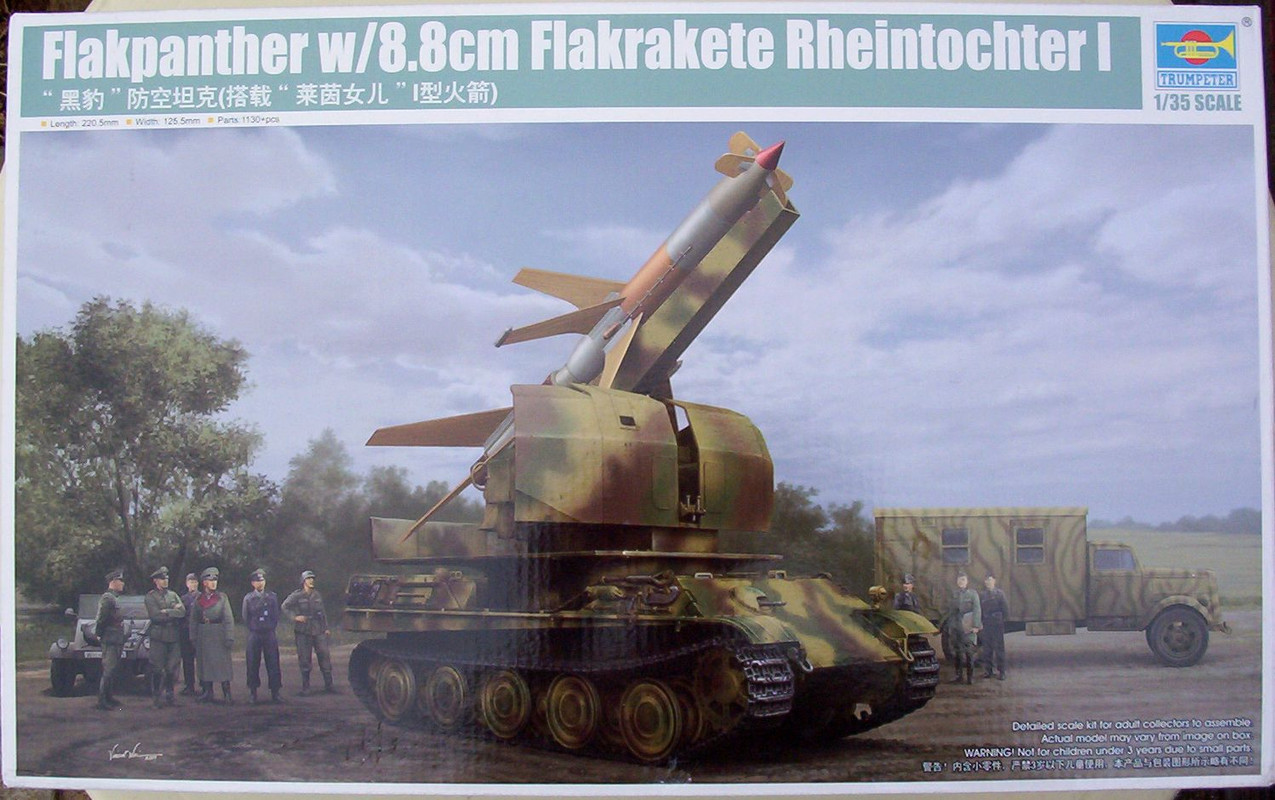 Trumpeter 35 Flakpanther w 8.8cm Flakrakete Rheintochter I
