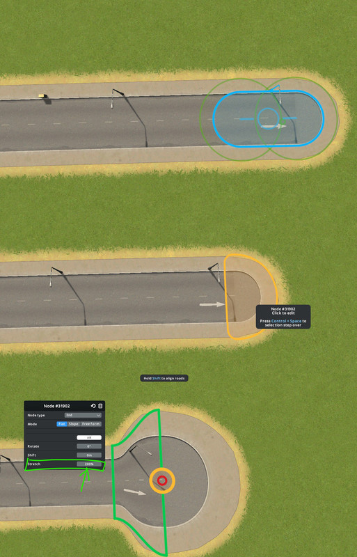 How do you create a culdesac with Node Controller??? Cities