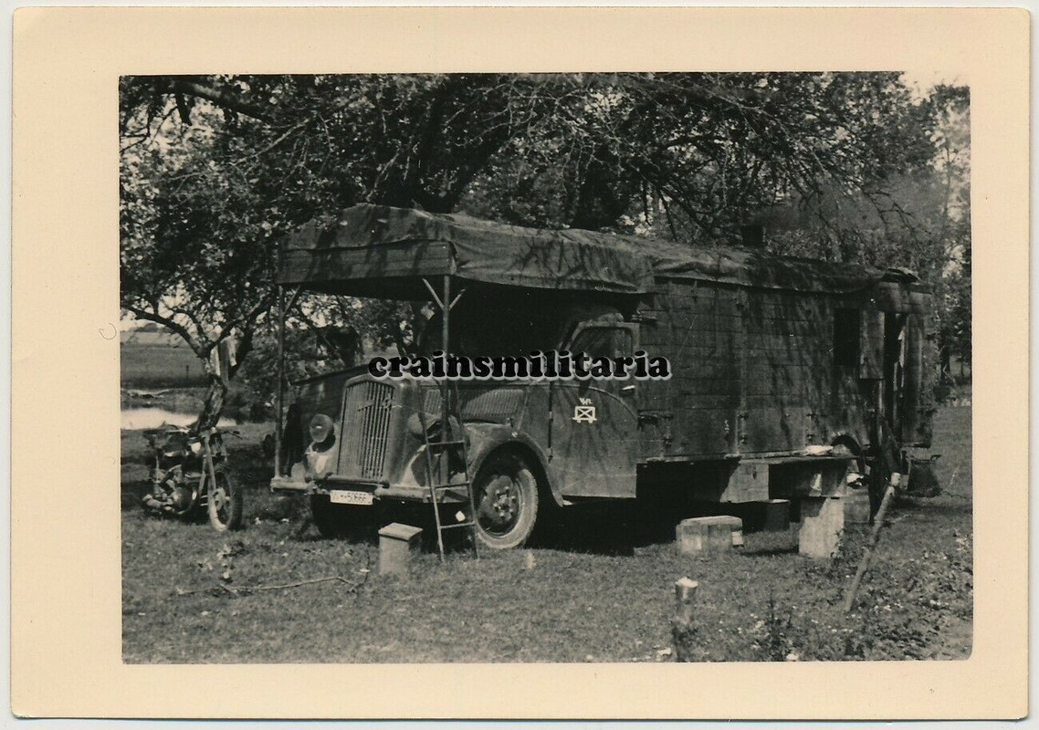 Orig. Foto Opel Blitz Lkw als Küchenwagen der 56.ID in Russland 