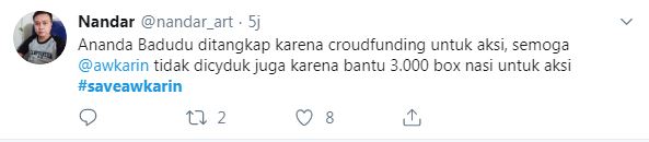 Komentar warganet soal tagar #saveawkarin