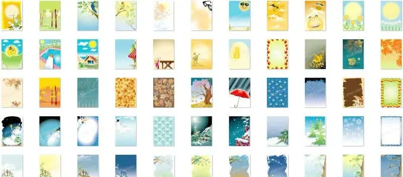 vectores Estaciones del año, Seasons vectors