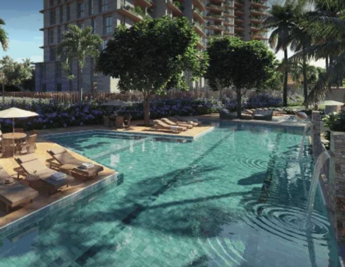 Piscina semiolímpica aquecida do condomínio Unique Paiva