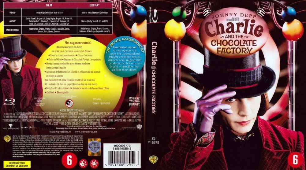 Аудиосказка чарли и шоколадная фабрика слушать. Чарли и шоколадная фабрика Blu ray. Charlie and the Chocolate Factory (2005) Cover. Чарли и шоколадная фабрика обложка. Чарли и шоколадная фабрика обложка для диска.