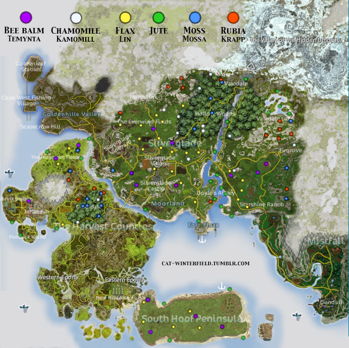 All Farah's plants map! Star Stable Forums