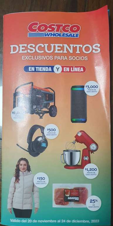 Costco: Cuponera del 20 Noviembre al 24 Diciembre 
