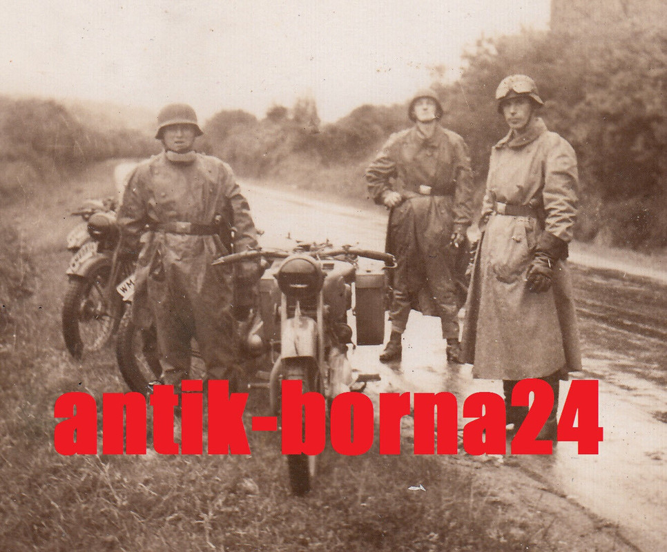 Fotos Soldat Kriegsmarine Aufklärungsabteilung Motorrad Süd - Frankreich1