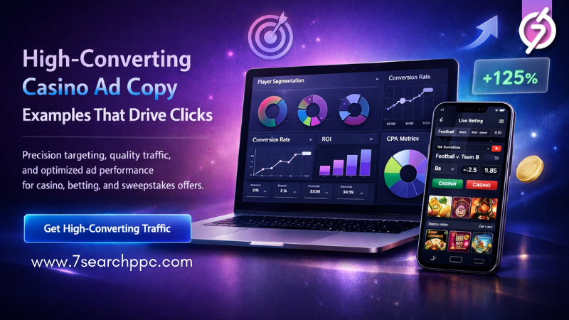 Casino advertising strategy showcasing engaging ad copy for higher CTR