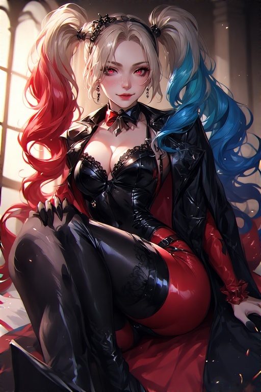 Harley-Quinn-in-black-Gothic-s-1