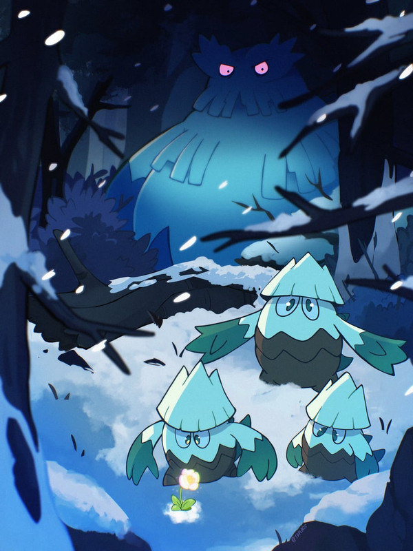 abomasnow-and-snover-pokemon-drawn-by-ta