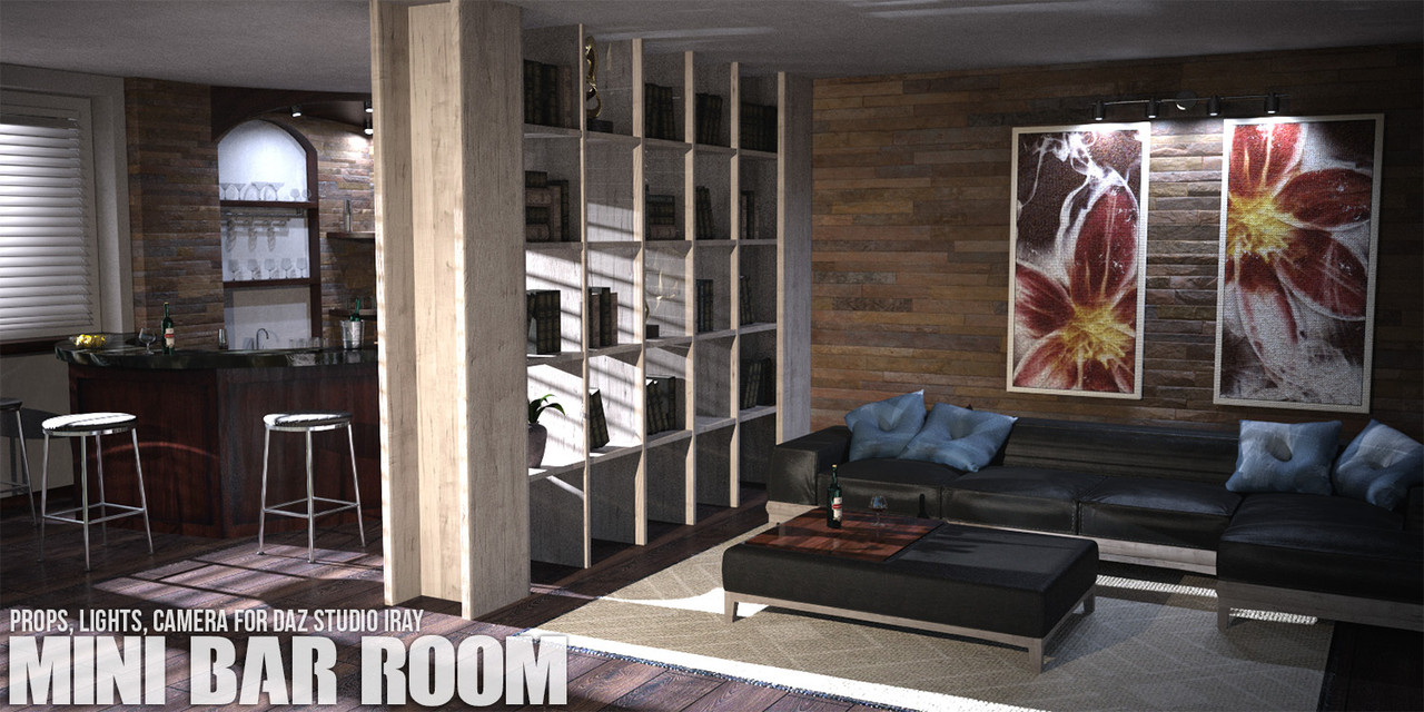 Mini bar room Daz studio