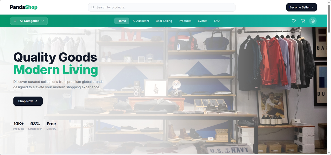 PandaShop — AI-Powered Multi-Vendor E-Commerce Platform