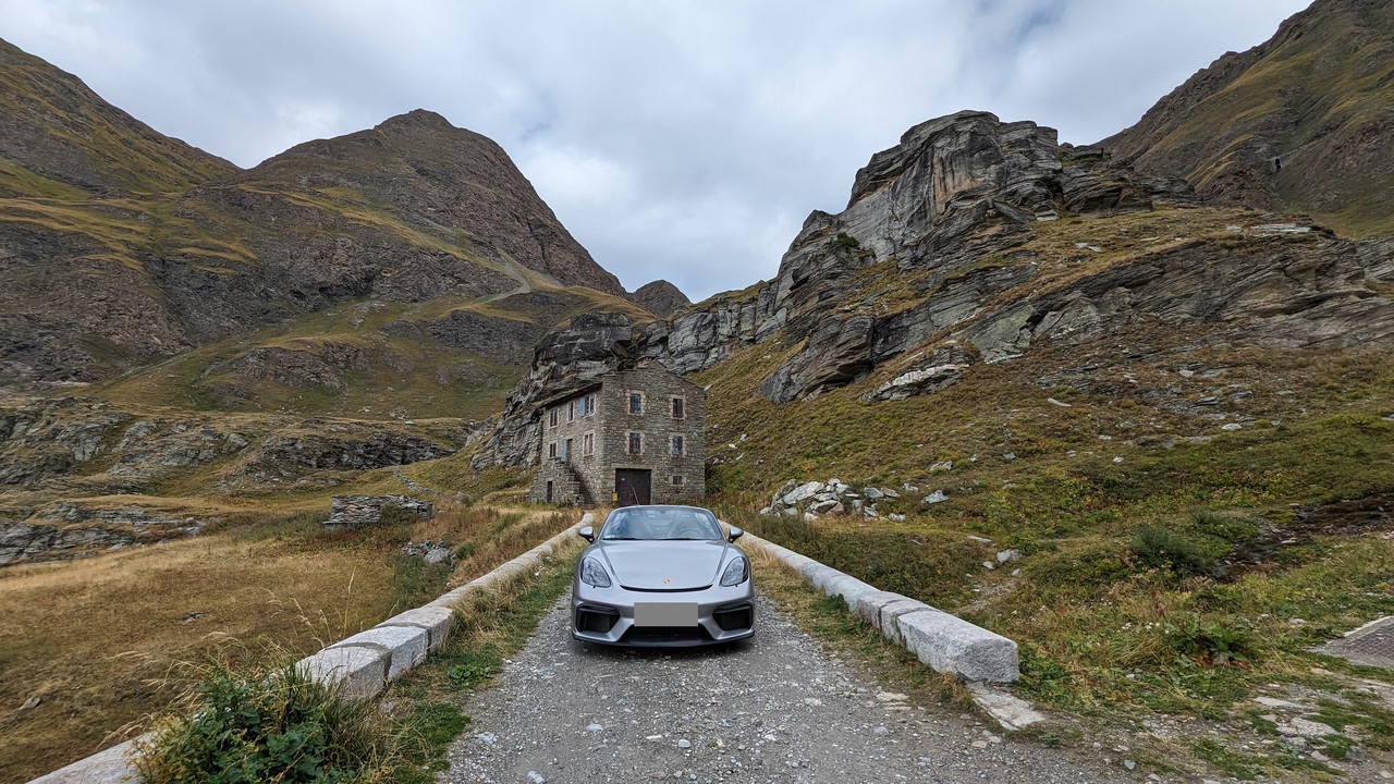 Route des grandes alpes en 718 spyder J1-descehte-iseran-9