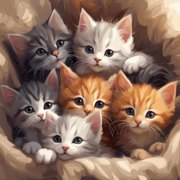 groupe-adorables-chatons-blottis-ensemble-1003030-329