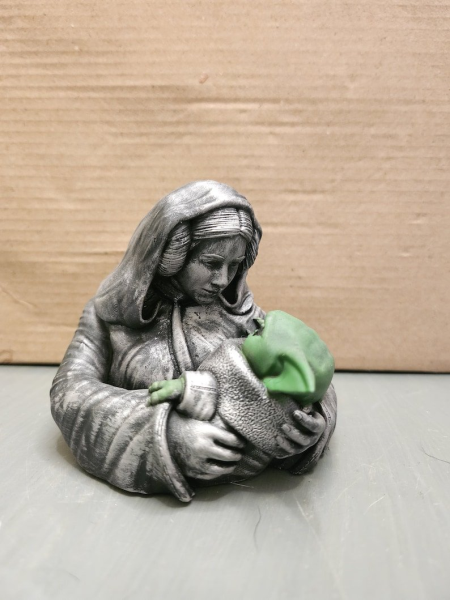 Hex3D – Leia and Grogu – 3D Print Model Hex3D – Leia and Grogu – 3D Print Model
