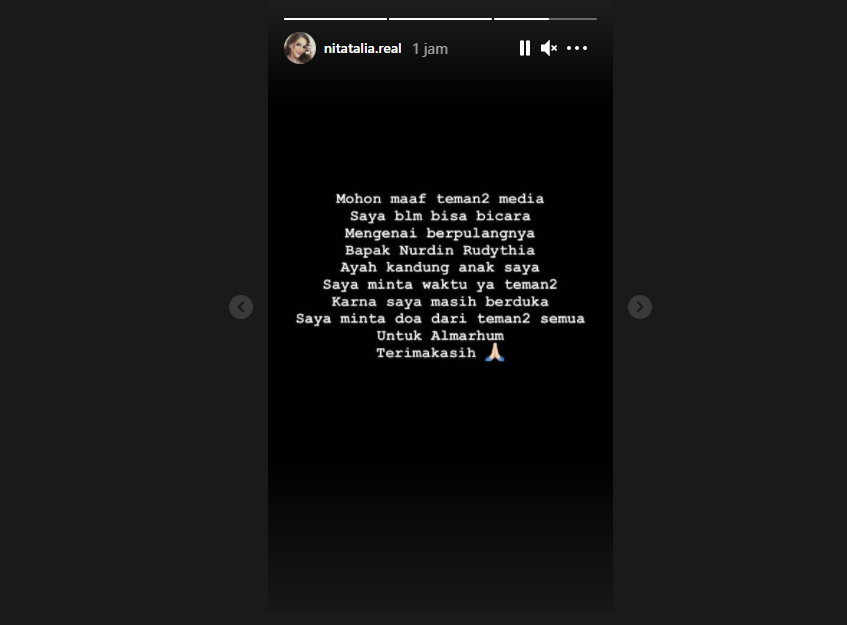 Nita Thalia tak bisa beri keterangan lebih lanjut