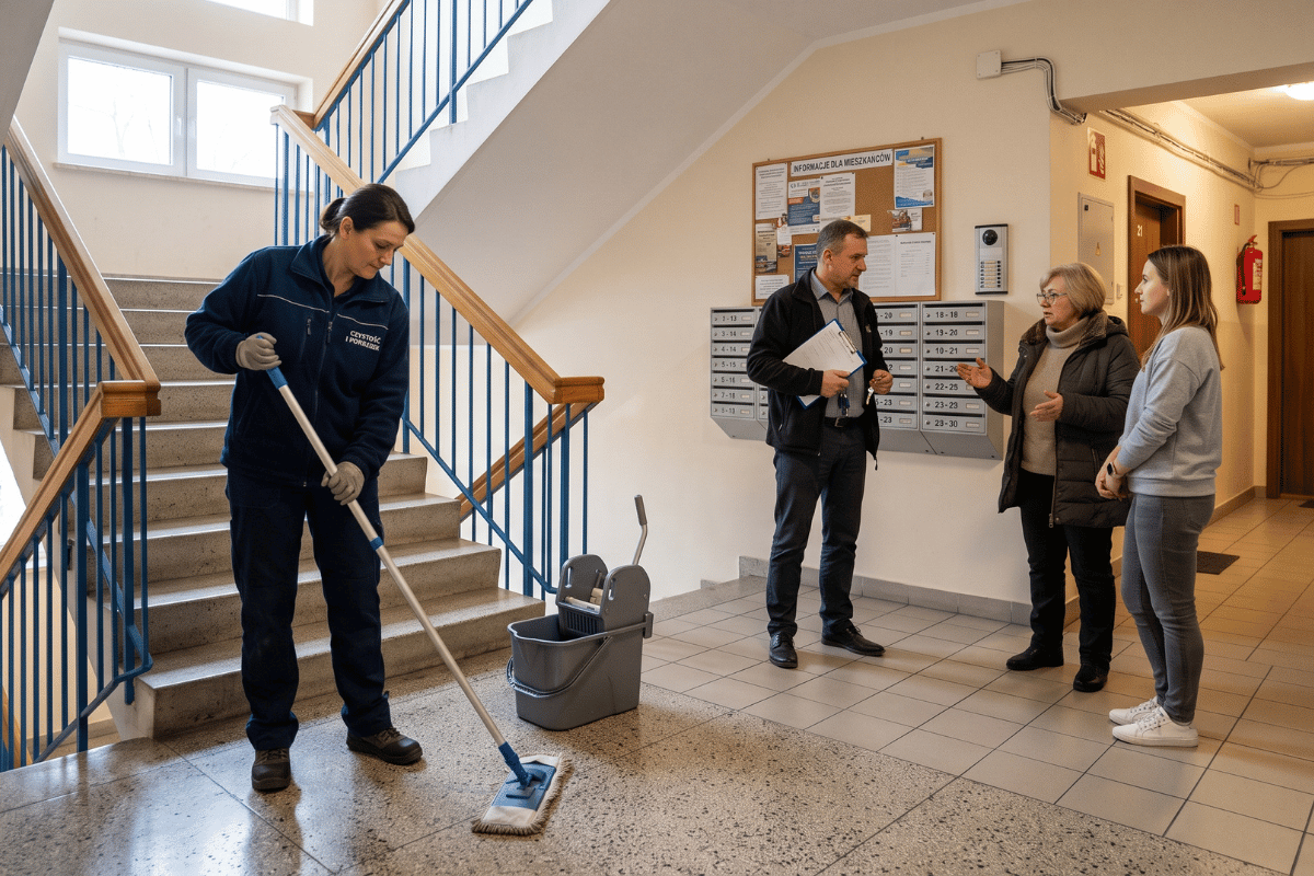 Kto odpowiada za sprzątanie klatki schodowej - wspólnota, spółdzielnia czy mieszkańcy?