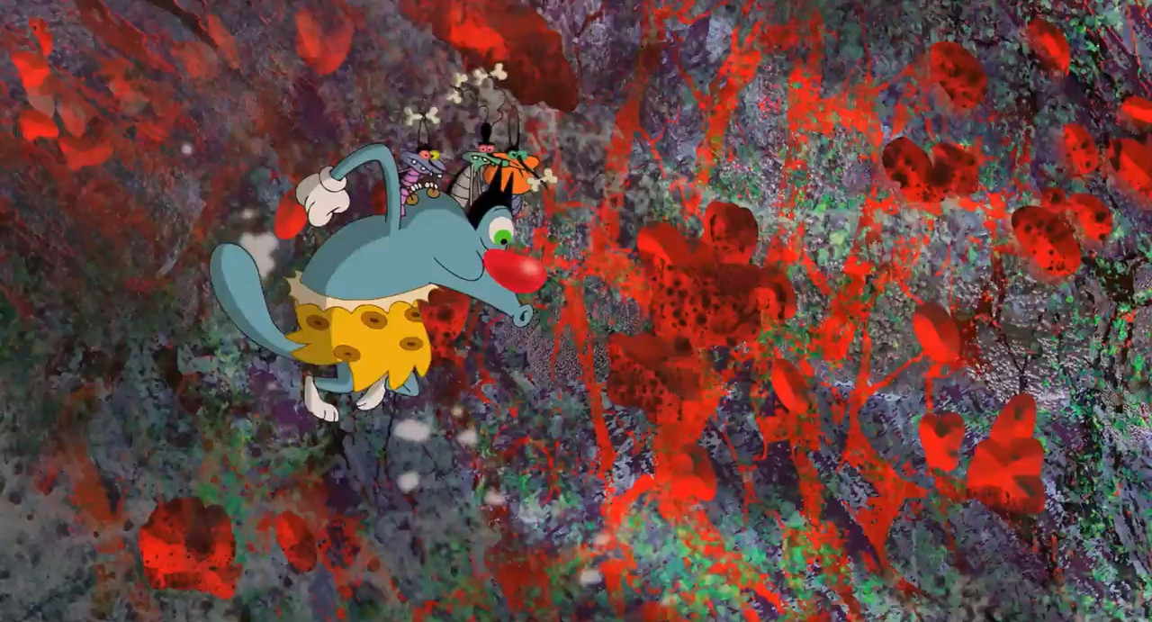 Oggy and the Cockroaches: The Movie 2013 BluRay [Hindi + Tamil + Telugu + Malayalam + Kannada + French] 480p 720p Screenshot
