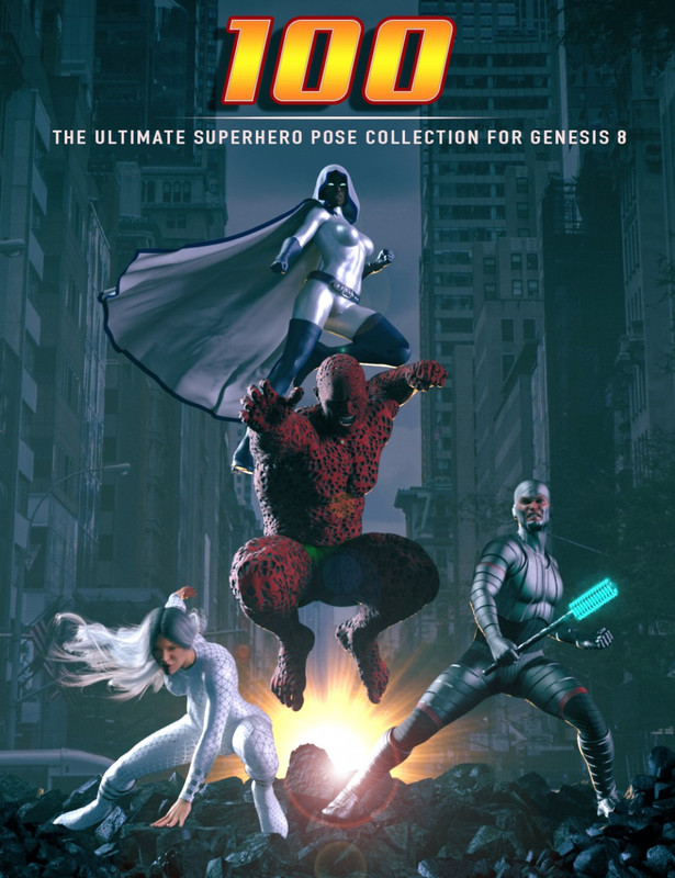100 Ultimate Superhero Poses for Genesis 8