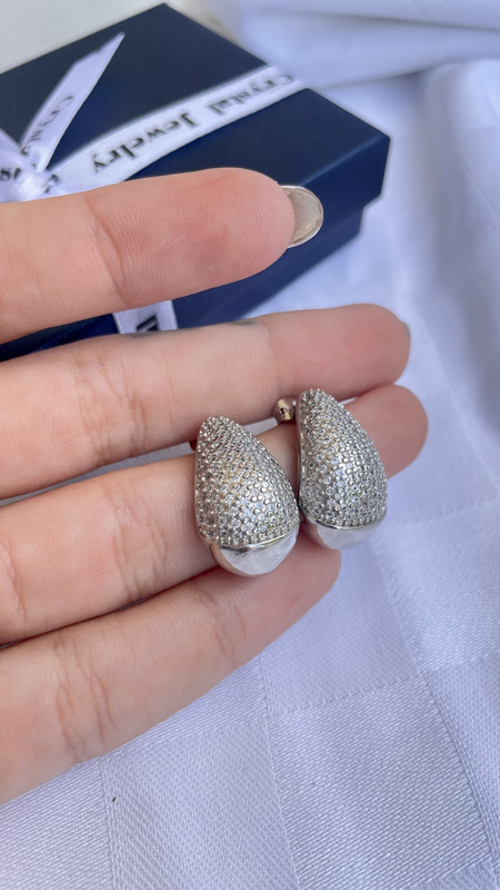 Gotas con Brillos Plateada
