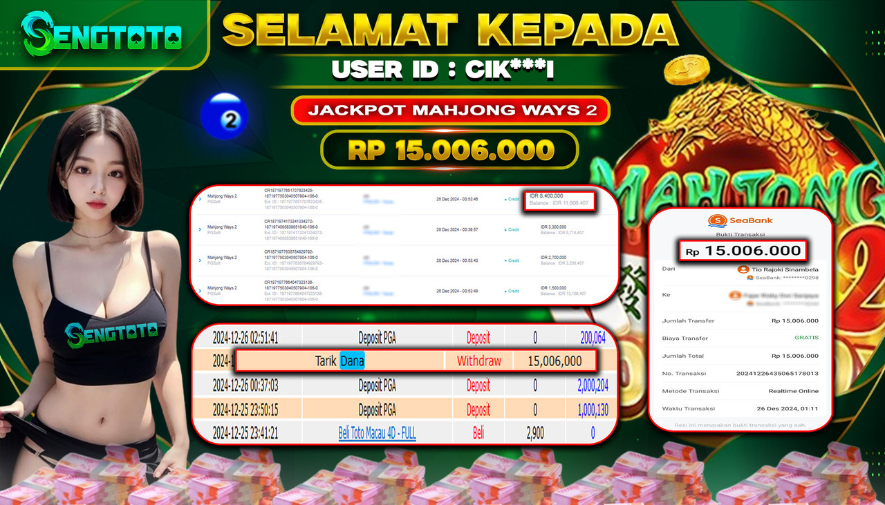 BUKTI PEMBAYARAN SLOT MAHJONG WAYS 2