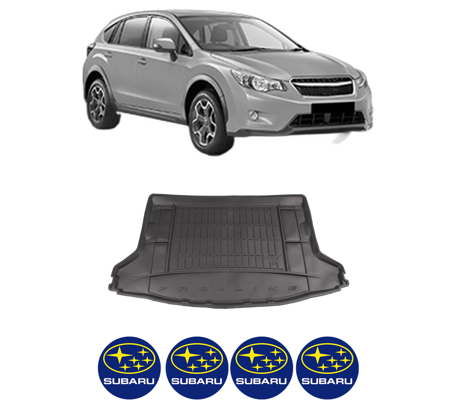 Tavita Portbagaj SUBARU XV (_GP_) din 2012-2017, Protectie Portbagaj Auto, 4x Stickere auto cu SUBARU