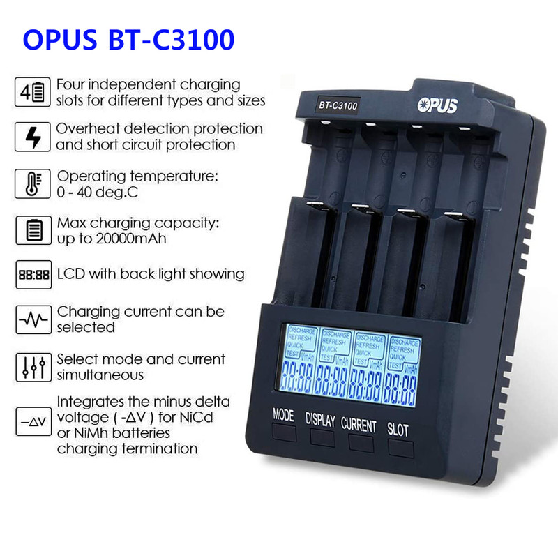 Зарядний пристрій Opus BT-C3100 V2.2 із блоком живлення