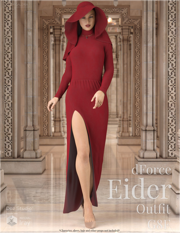 DForce Eider Outfit For Genesis 8 Female 2024 Free Daz 3D Models