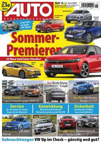 Cover: Auto Strassenverkehr Magazin No 15 vom 22  Juni 2023