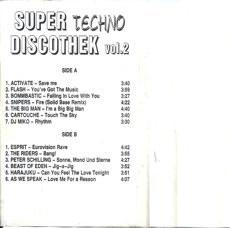 25/01/2023 - Various – Super Techno Discothek Vol. 2 1995 Cover-back