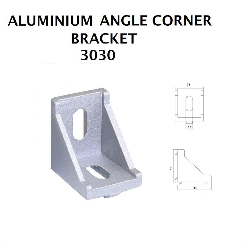 3030 Aluminum Extrusion Profile L Shape Corner Joint Right Angle 30mm