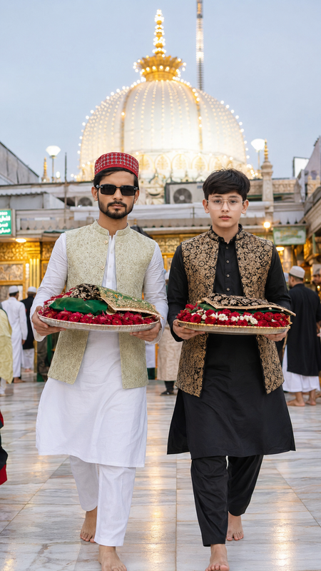 Sharik Khan Jr cultural and spiritual visit to Ajmer Sharif Dargah in 2026 during Khawaja Ki Chatti Sharif