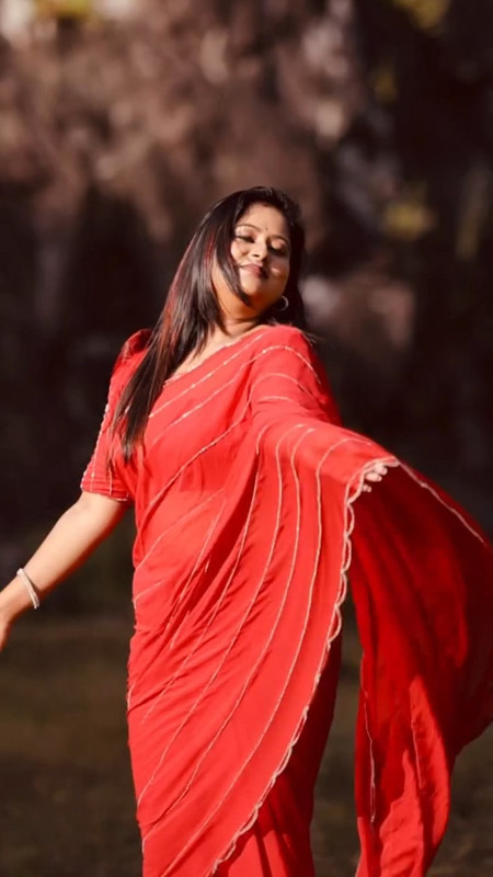 anisha sexy navel in red saree mp4 snapshot 00 00 279