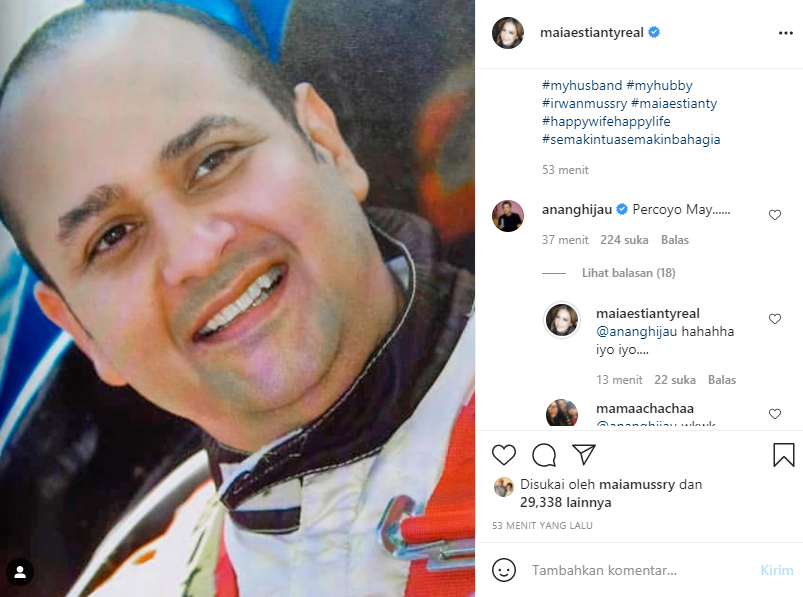 Maia Estianty pajang foto lawas Irwan Mussry