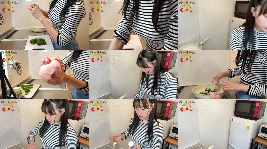240309-NMB48-Jonishi 【Webstream】240309 NMB48 Jonishi Rei kitchen #4 (Making meatloaf stuffed peppers)
