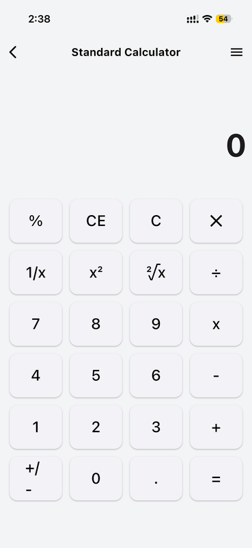 Built-in Standard Calculator