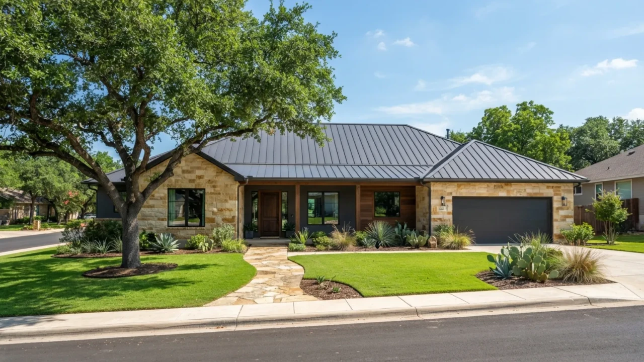 San Antonio home with new metal roof installation cost comparison