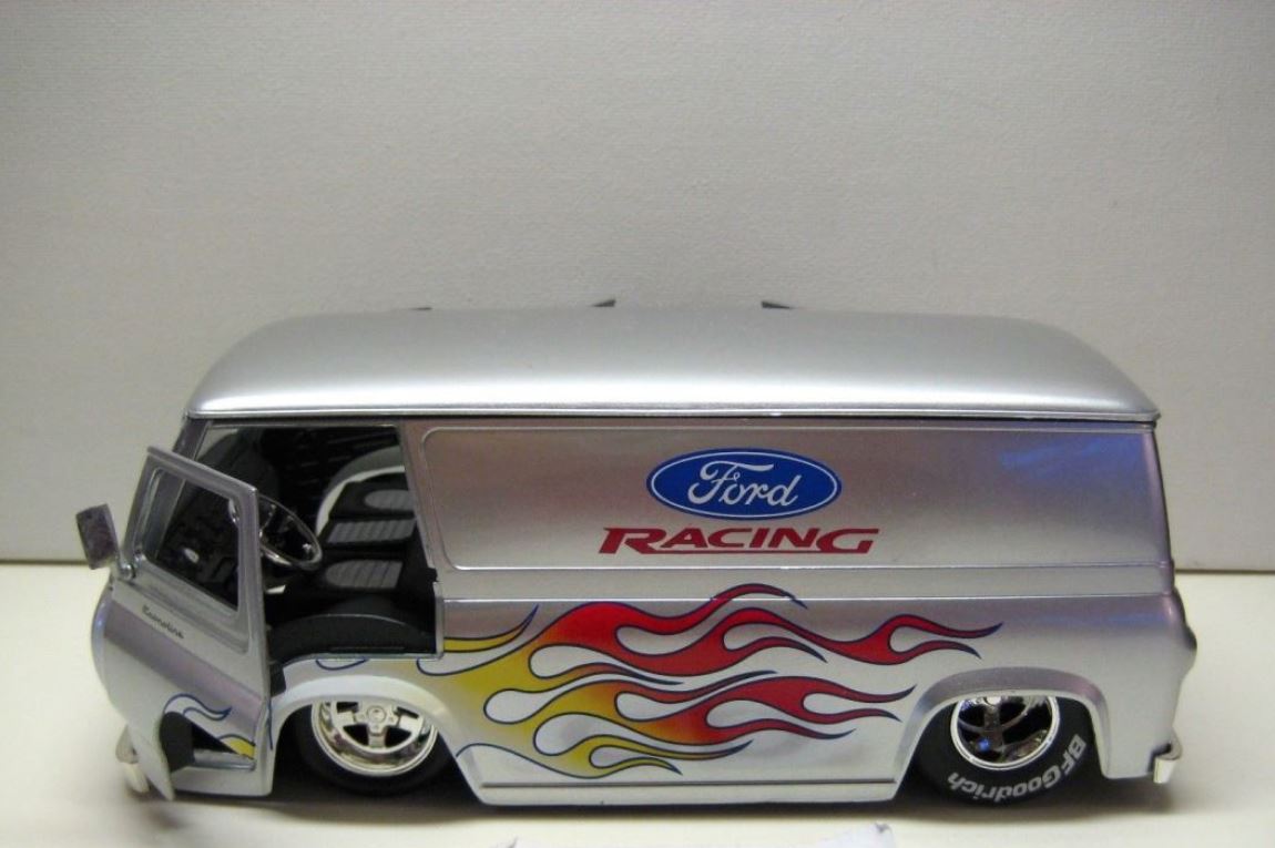 WOW EXTREMELY RARE Ford Econoline Van 'Ford Racing' Flames 1965