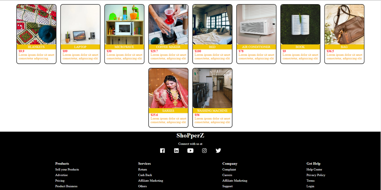 E-commerce Website Using HTML, CSS, and JavaScript