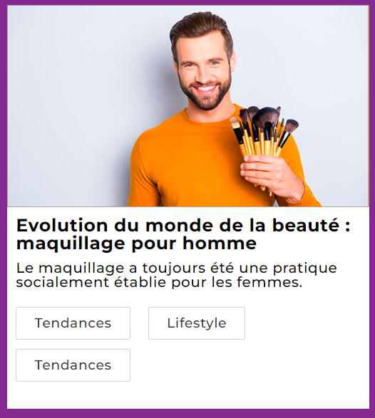 Article de Veedz sur le maquillage pour homme